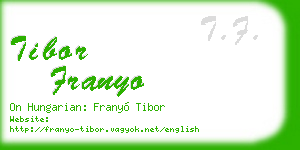 tibor franyo business card